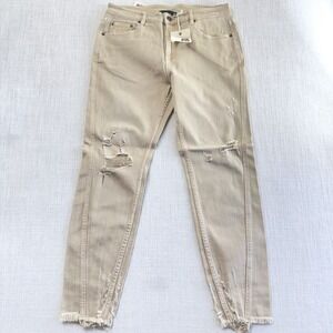 SER.O.YA Men's Diego Jeans Size 33x28 Sand Dune Tan‎ Distressed Slim Fit Size